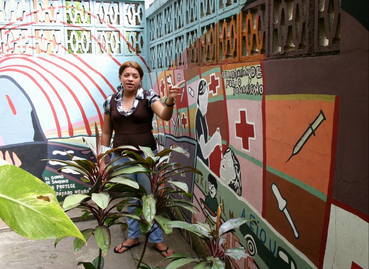 Murals in a community centre in Managua, Nicaragua. Anna Vogt