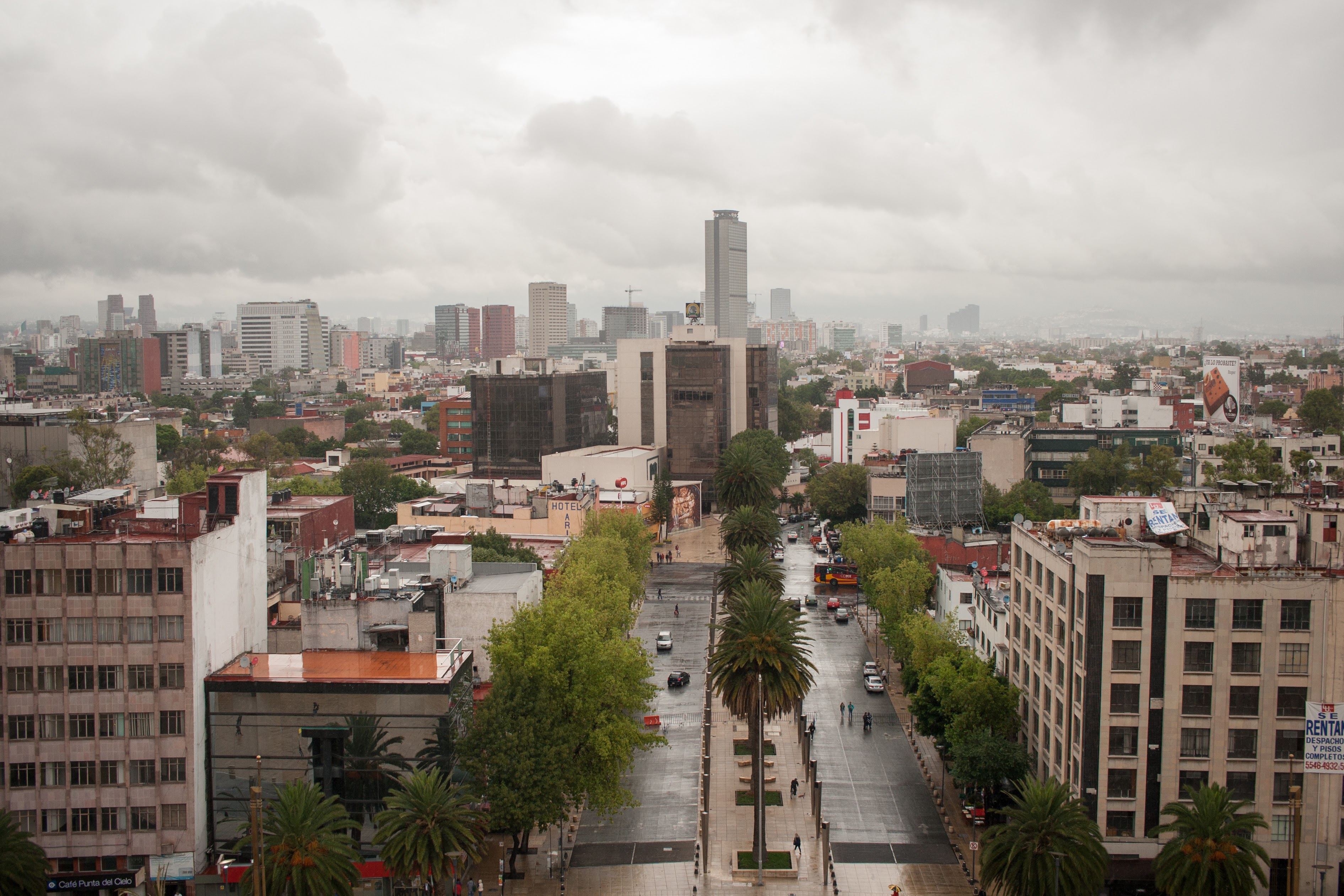 View of Mexico City from a monument close to the Casa. Anna Vogt