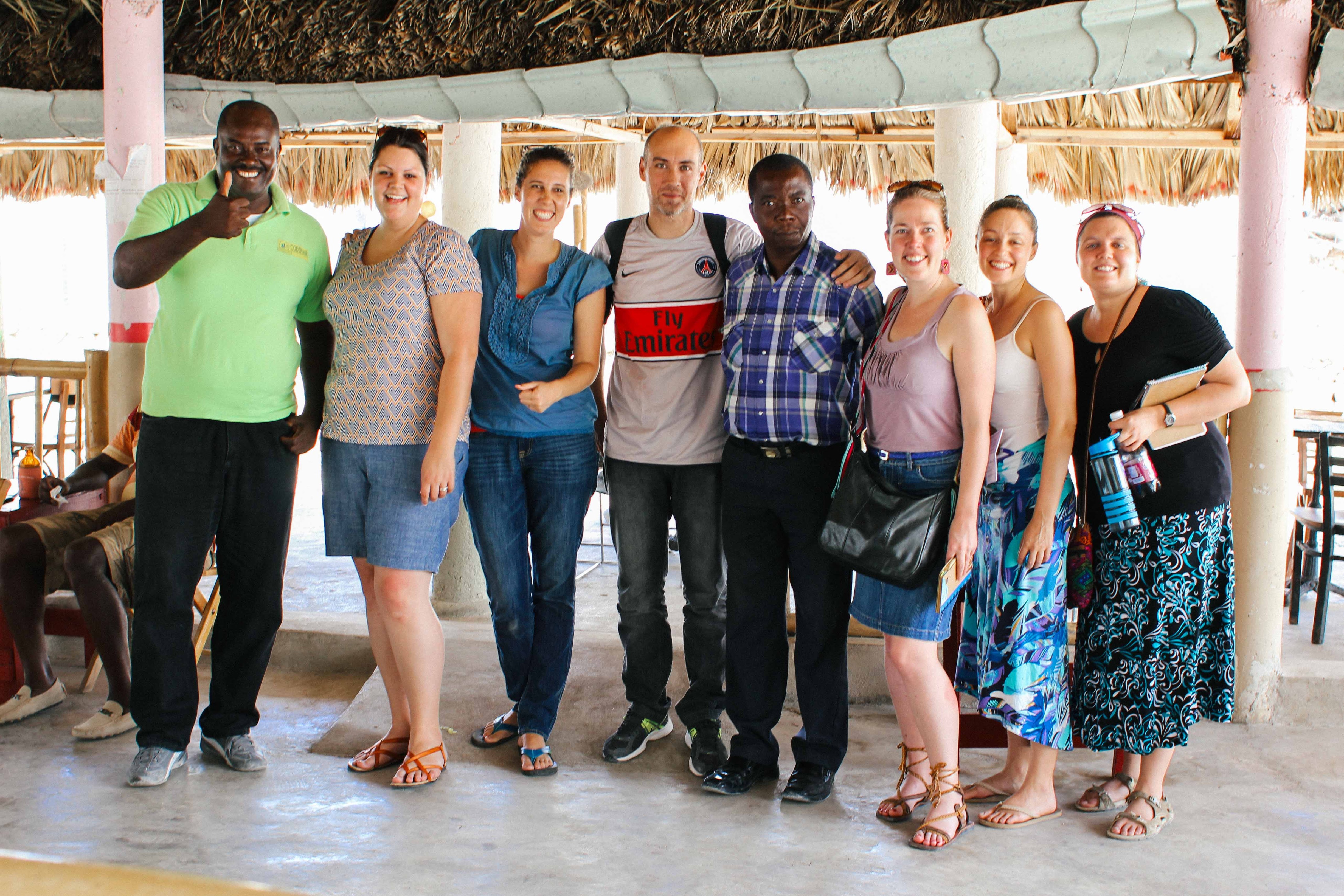 Members of CODDEMIR and the Dominican human rights organization Centro Bono with the MCC team in Malpasse. Ted Oswald.