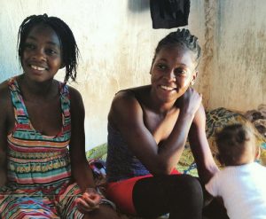 In 2015 Michana (R) was living in the D.R. with her infant son. They were deported spontaneously and had no relations to help them on the Haiti side of the border. Miatrice (L) saw her crying on the side of the road and convinced her parents, who already had 8 people living in their home, to take them in. Terre Froide. Ted Barlow/Operation Blessing