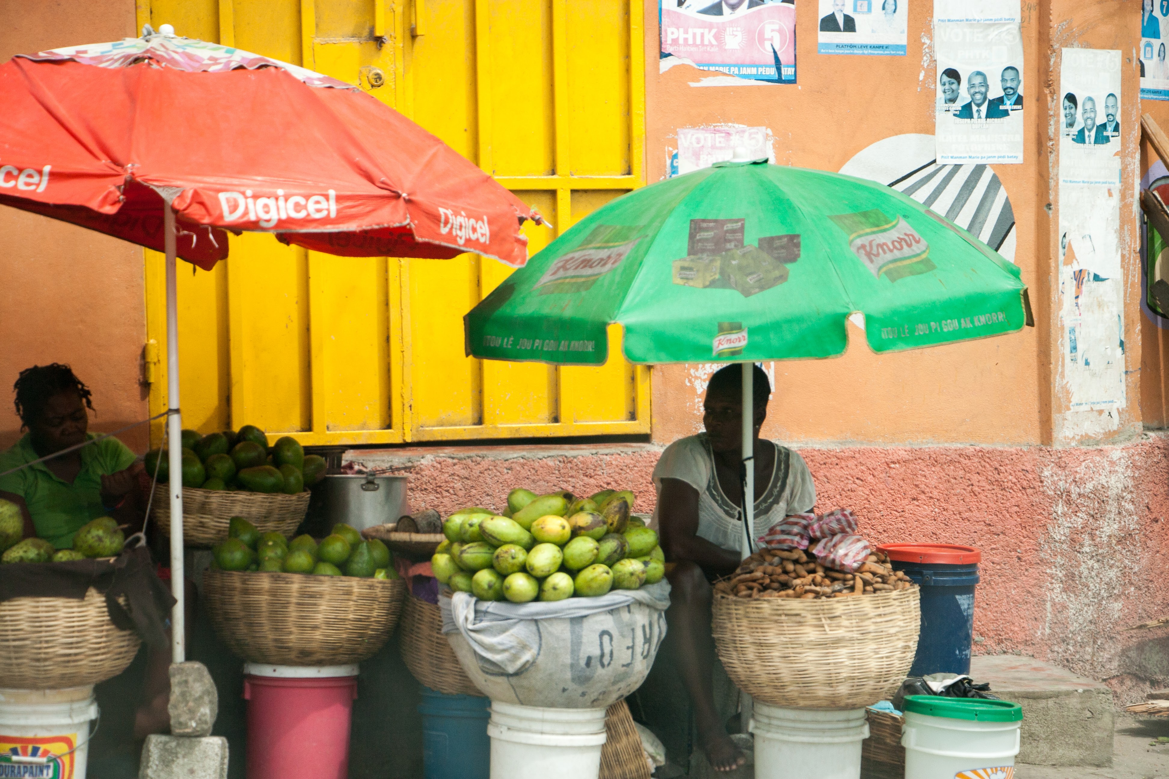 A machann (street seller) in Port-au-Prince. Anna Vogt.